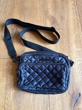 MZ Wallace Black Quilted Crossbody Bag
